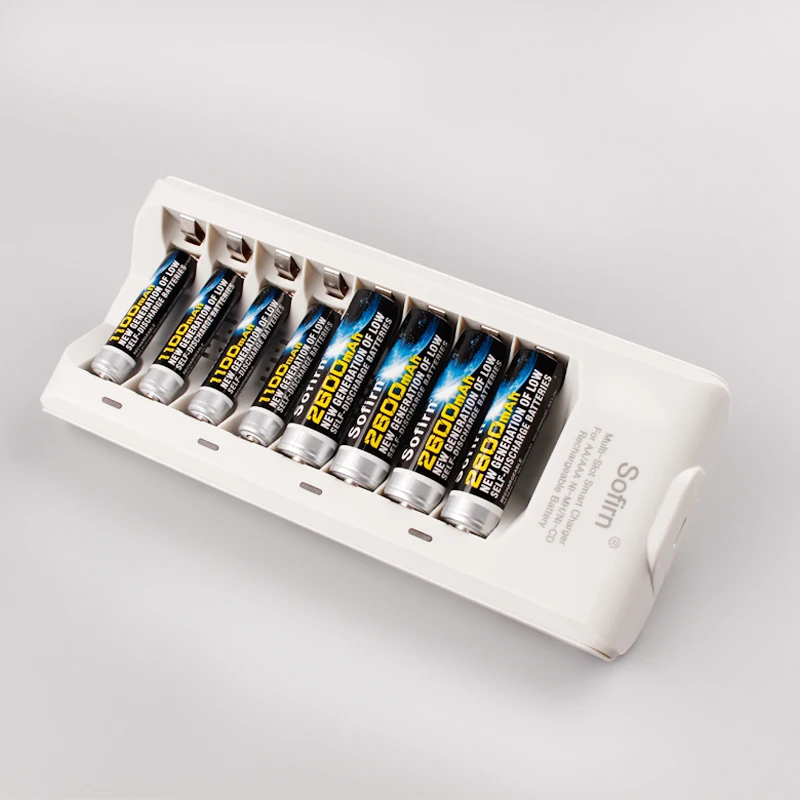 Sofirn 8 Slots AAA AA Battery Chargers LED Light Smart battery Charger NI-MH aa aaa Chargers US EU USB Plug Quick Charger Sofirn 8 Slots AAA AA Battery Chargers LED Light Smart battery Charger NI-MH aa aaa Chargers US EU USB Plug Quick Charger