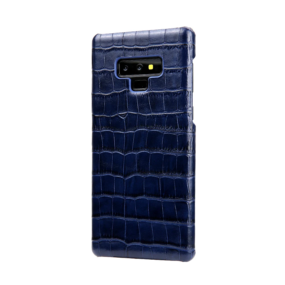 

CYBORIS For Samsung Note 9 Genuine Leather Case For Samsung Galaxy S9 Plus S 9 Real Cow Leather Crocodile Pattern Back Cover