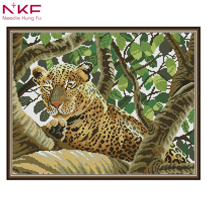 

5D DIY diamond leopard pattern Cross Stitch diamond painting square animal embroidery beads patterns picture of rhinestones