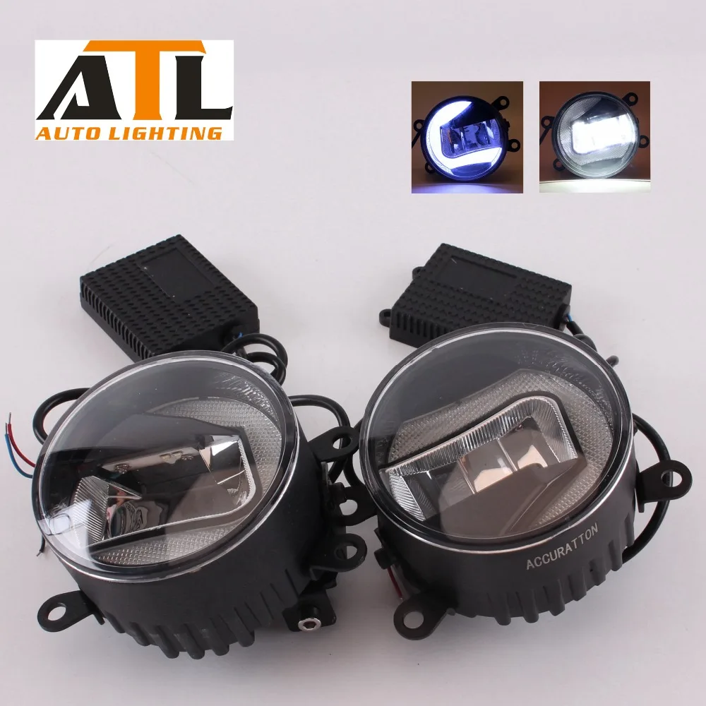 

Universal auto front LED Driving FOG lamp DRL kit 12v 24v 3.5 car cob angel eye projector lens waterproof daytime running light