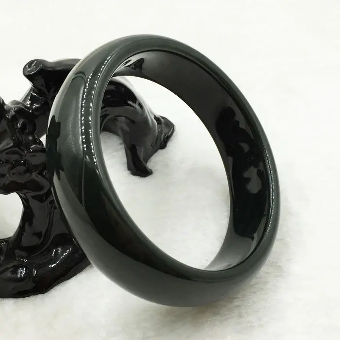 

64mm Certified Grade A Natural Green Hetian Nephrite Jade Bracelet Bangle 280039