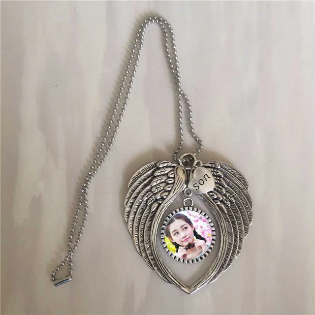 20PCS Fashion Sublimation Metal Blank Necklace DIY Photo Gift