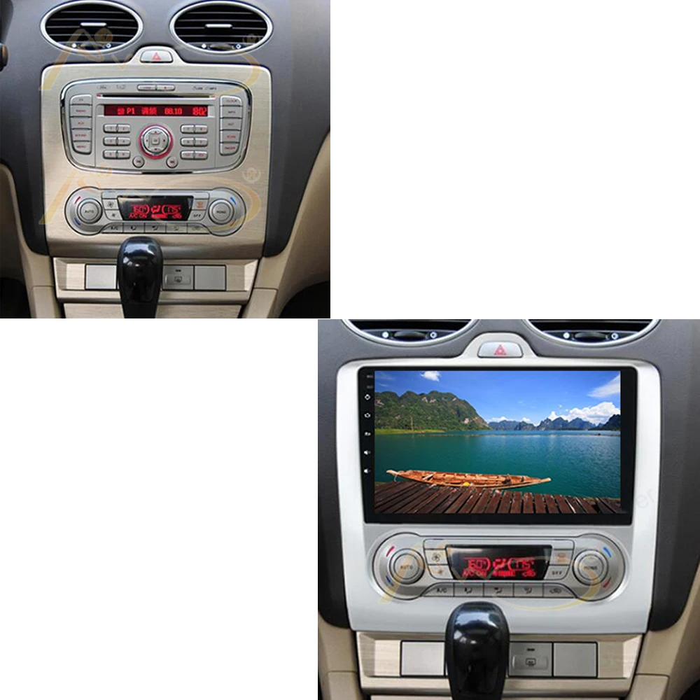 Flash Deal Android 8.1 Car GPS Radio Player Stereo for Ford Focus 2004-2011 Multimedia Video Manual/Auto Air Conditioner Wifi BT 2
