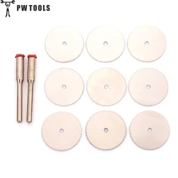 

10 pcs/set Stainless Steel Saw Blade Reinforced Cutting Disc Cut Off Wheel with 2 Mandrels Mini Drill Rotary Tool Accessories