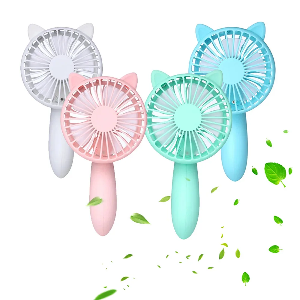 New Portable Mini USB Fan Lovely Cute Cat Shape Rechargeable Desk Fans