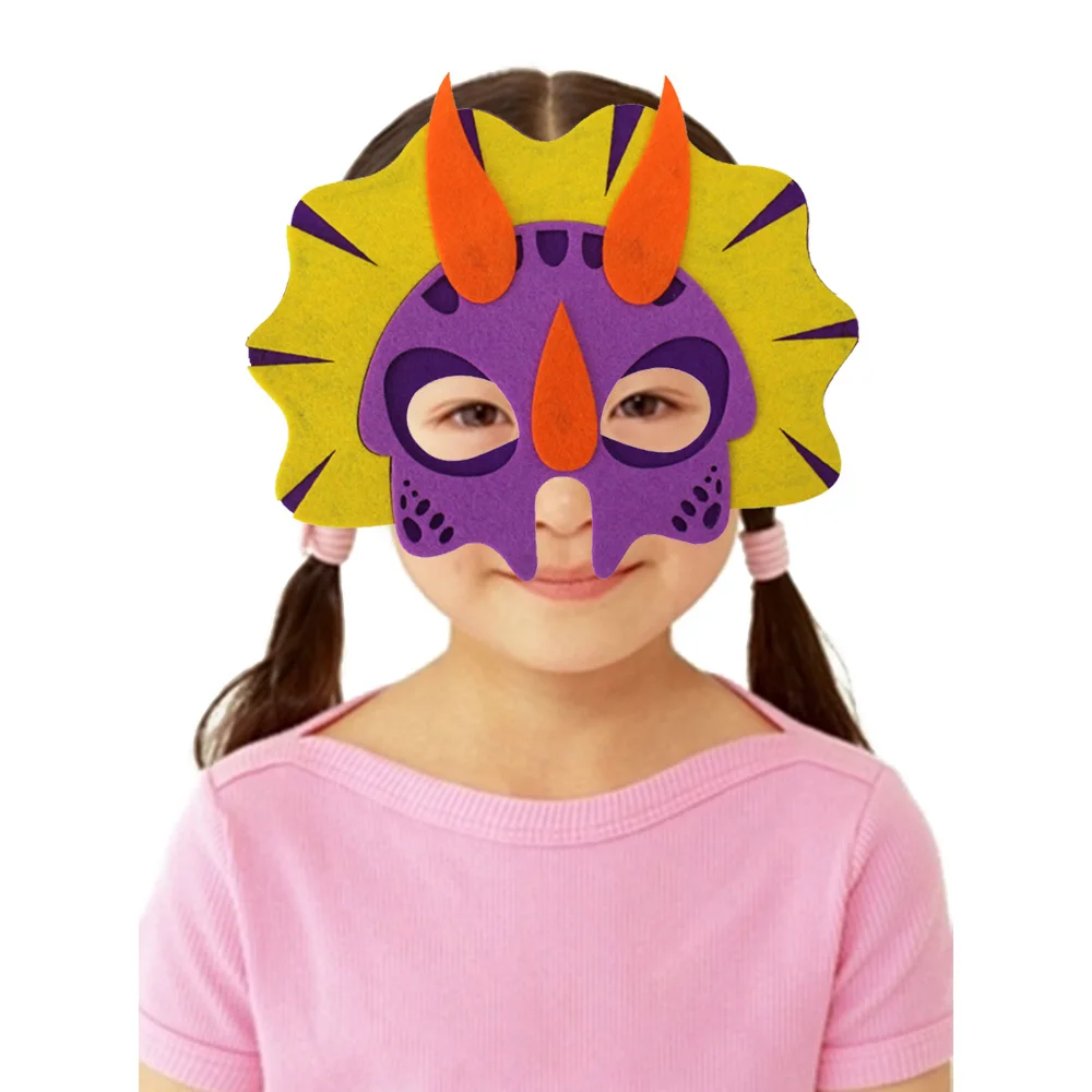 

Halloween Decorative Dinosaur Mask Cosplay Dragon Mask for Christmas Cartoon Gifts Party Supply Felt Masque Dragon Mask