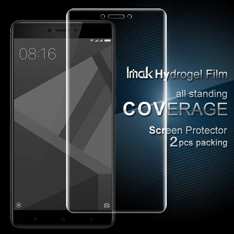 

IMAK 2Pcs Full Screen Soft Hydrogel Protector Films for Xiaomi Redmi Note 4X