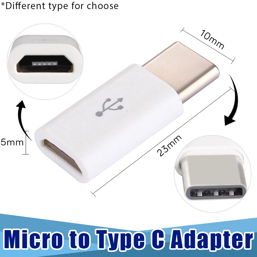 

USB-C Type-C to Micro USB Data Charging Adapter For Lenovo ZUK Z2 Huawei P9 Plus Honor 8 Xiaomi mi5 mi4c nexus 6P oneplus Cable