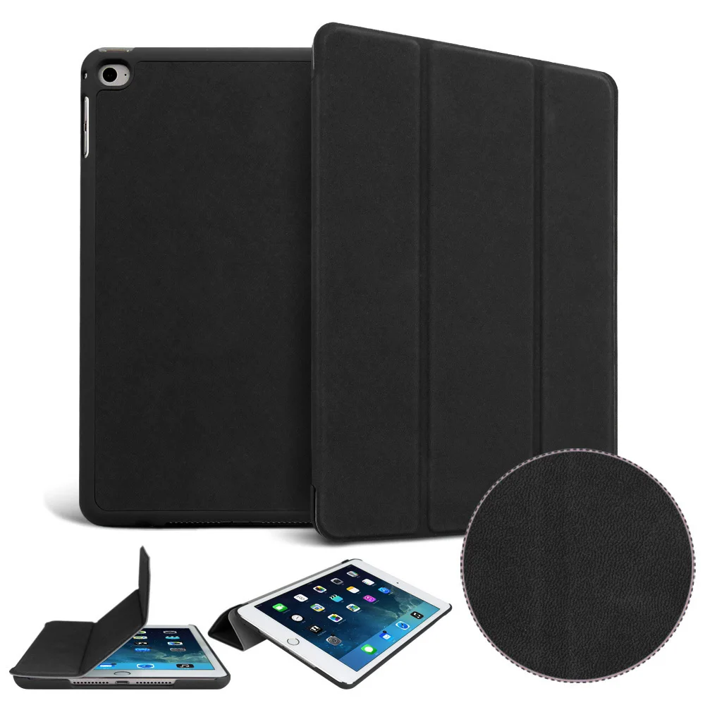 

Matte PU high quality deer leather case For Apple iPad Air 2 A1566`A1567 Original 1:1 protective Smart sleep wake up PU case