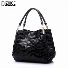 2017 Alligator Leather Women Handbag Bolsas De Couro Fashion Famous Brands Shoulder Bag Black Bag Ladies Bolsas Femininas Sac