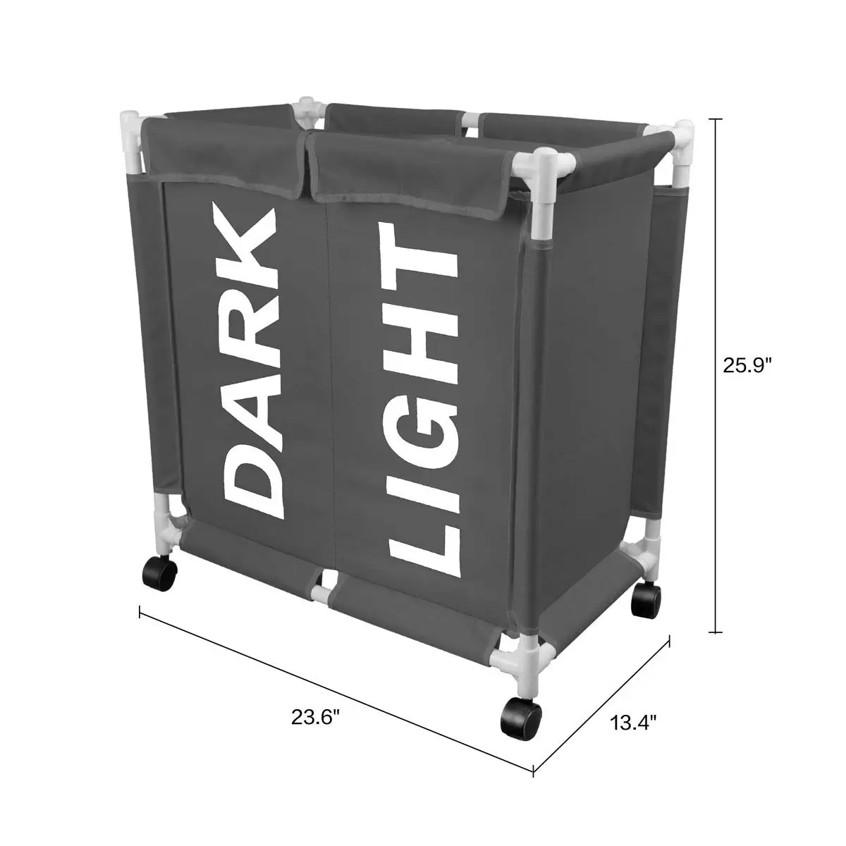 Dilipat Rolling Laundry Basket Dengan Roda 2 Bagian Lipat Double Laundry Hamper Dengan Tutup Tahan Air Pakaian Organizer Keranjang Laundry Aliexpress