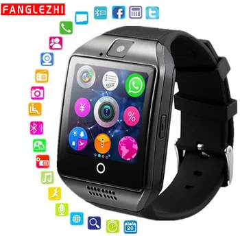 

Touchscreen Bluetooth Smart Watch Q18 With Camera Facebook Whatsapp Twitter Sync SMS Smartwatch Support SIM Card For IOS Android