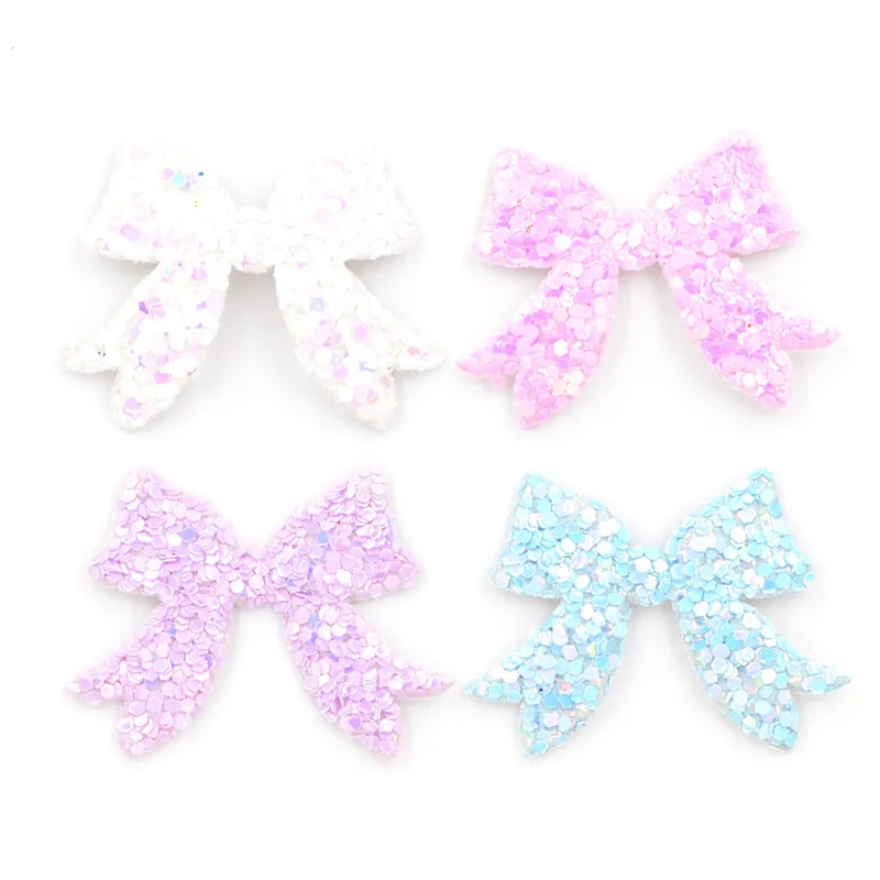 

30Pcs Mixed Sequin Glitter Leather Bowknot Appliques Bow-tie Felt Patches for Crafts Clothing DIY Scrapbooking Accessories K71