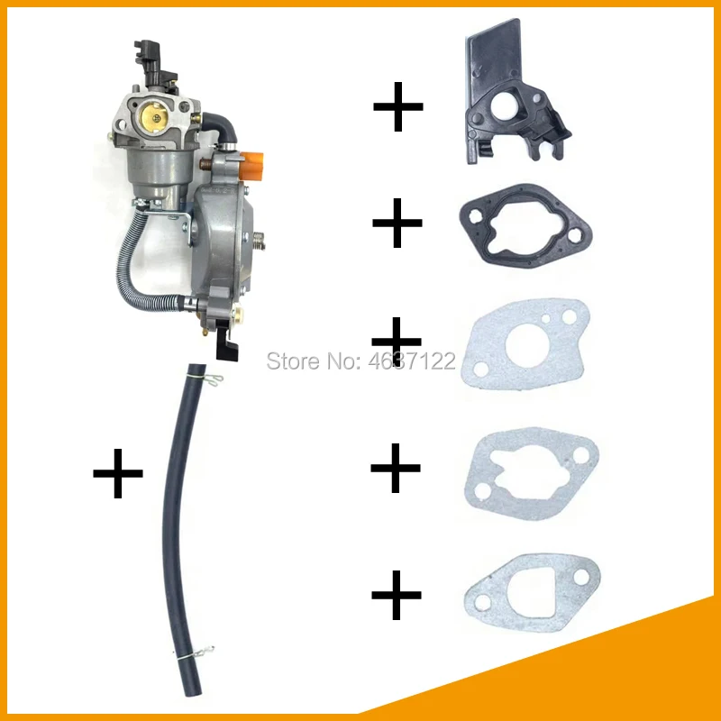 1set LPG 168 Carburetor Dual Fuel LPG NG Conversion kit for 2kw 3kw 168F 170F Gasoline Generator carburetor hot sale