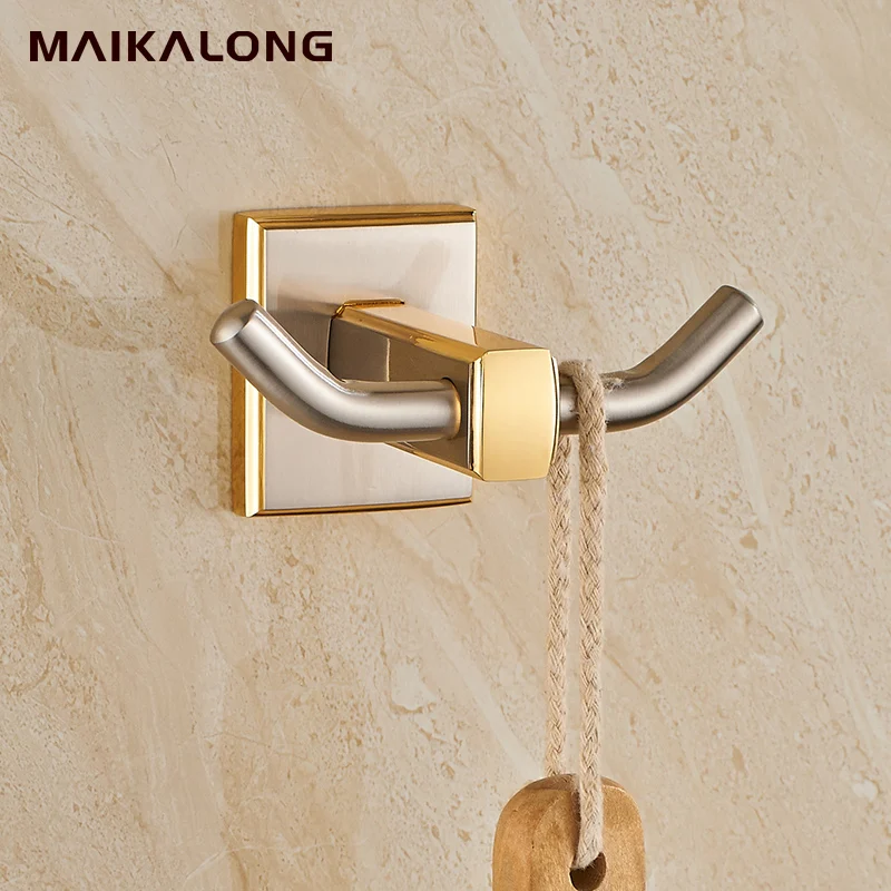 Classical fashion, gold +brush Robe hooks, European style Clothes hook
