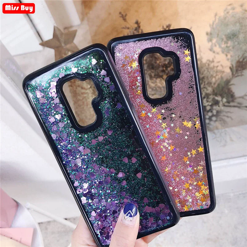 

Glitter Liquid Sand Quicksand Star Case For Samsung galaxy S10 Plus S10 Lite S7 edge S6 S8 S9 Plus J4 2018 Note 8 9 Fundas Coque