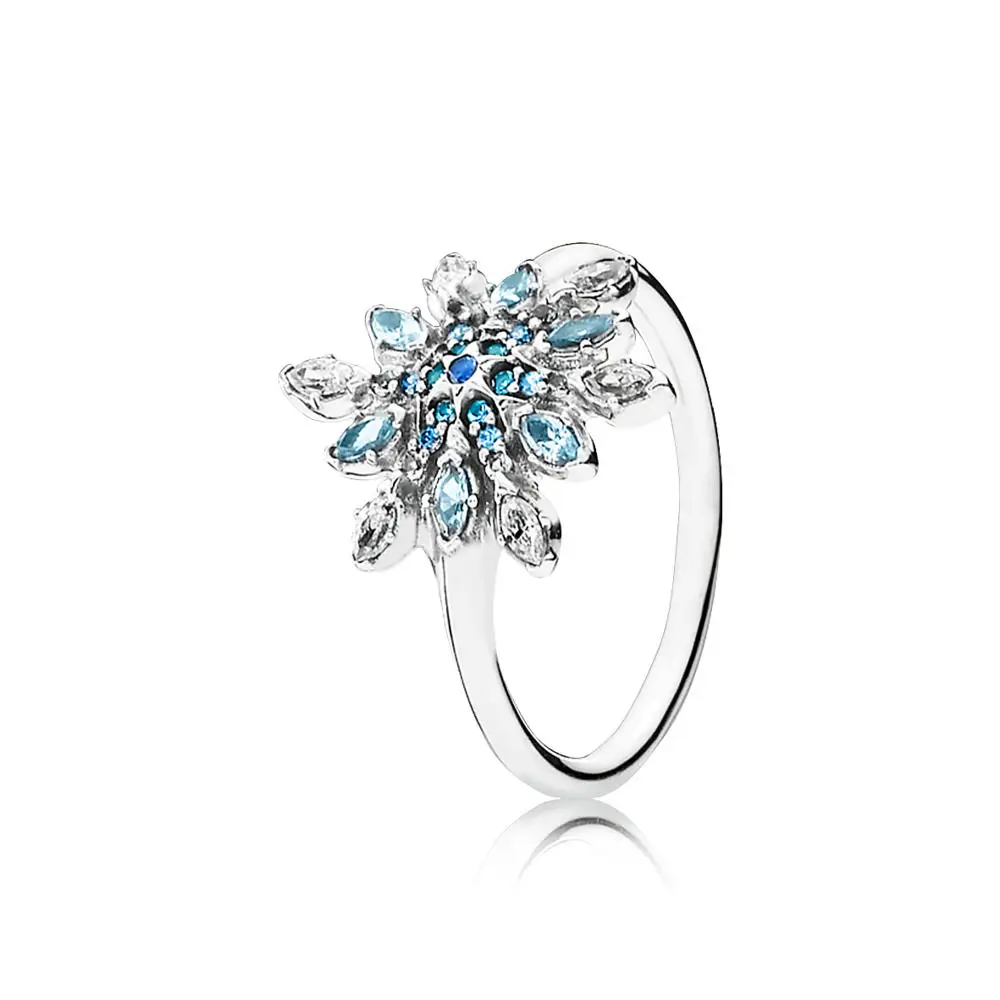 Кольцо из стерлингового серебра 925 амулеты 3 стиля снежинки сливы Diy Кристалл 925 Кольцо для женщин ювелирные изделия - Цвет основного камня: GR056