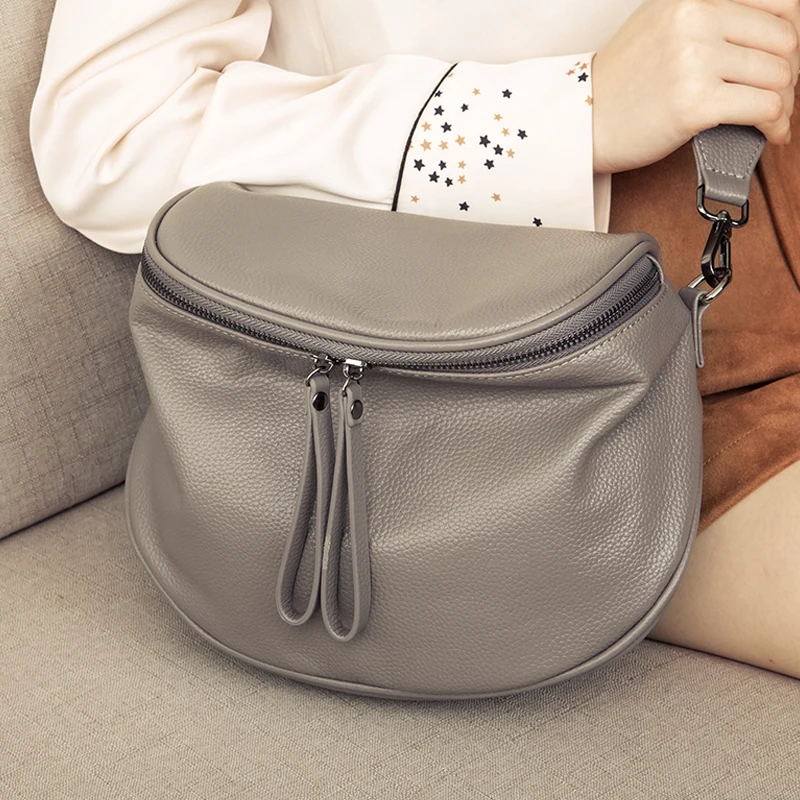 Bolsa de Ombro de Couro Genuíno para Mulheres Bolsas de Luxo Bolsas para as Mulheres Designer Moda Crossbody Mensageiro Bolsa Feminina