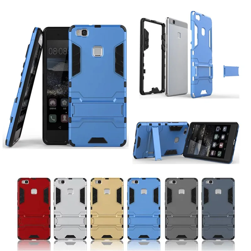 

For Huawei P9 Lite Case Hybrid Kickstand Armor TPU+PC With Stander Protector Back Cover Phone Case for Huawei P9 Lite / G9 5.2