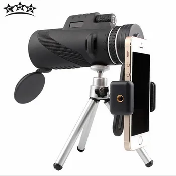 

CSO 40X60 Monocular All Optical HD No Infrared Teleskop Monoculo with Lens Caps Tripod Universal Camera Adapter Hunting Outdoor