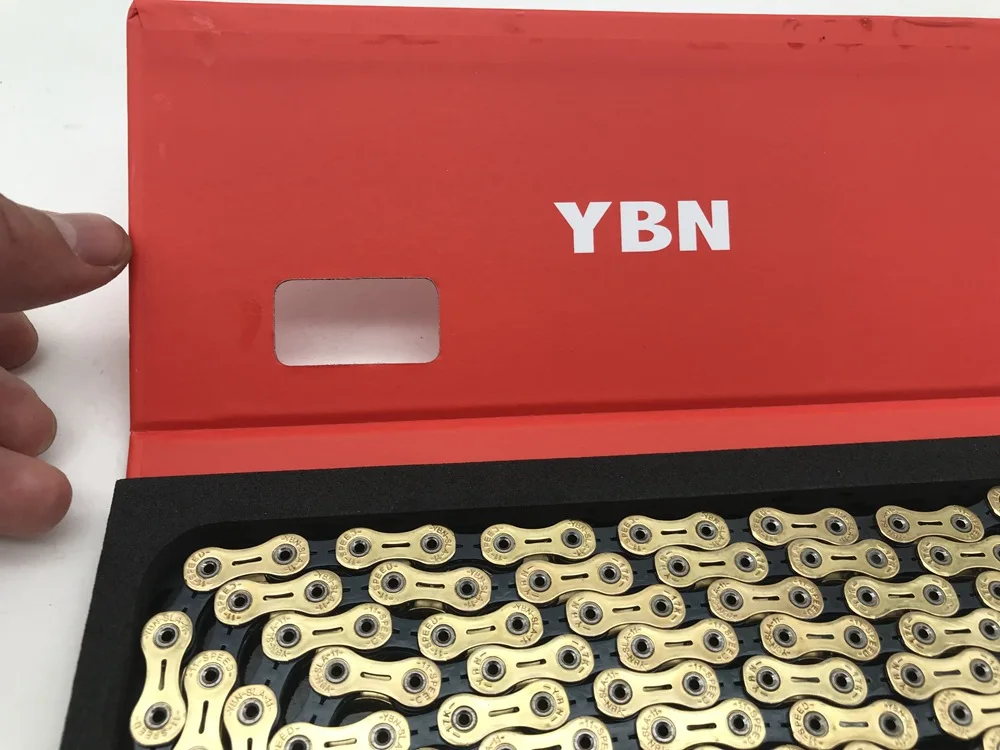 Discount YBN 11 Speed Black Gold SLR Chain 11S 22S MTB Mountain Road Bicycle ultralight Durable Chains For SHIMANO SRAM System 5