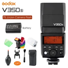 Godox V350S Flash TTL GN36 1/8000s HSS 2.4G Wireless X System Li- battery Camera Flash Speedlite for Sony DSLR Camera + Gift