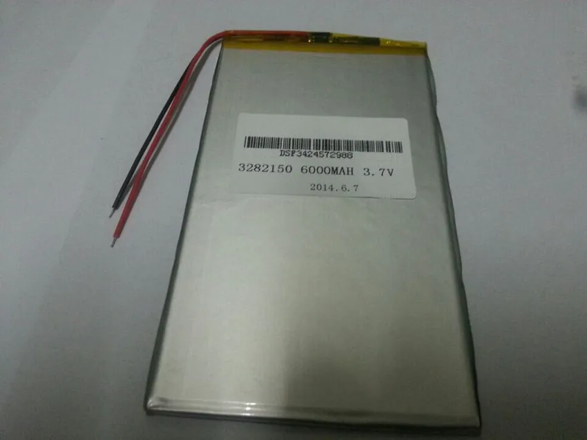 

1PCS free shipping Good Qulity 3.7V 6000mAH(Real 5900mAh) Li-ion battery for CHUWI V88,ONDA V971,Pipo M9 Tablet PC, 3.2*82*150mm