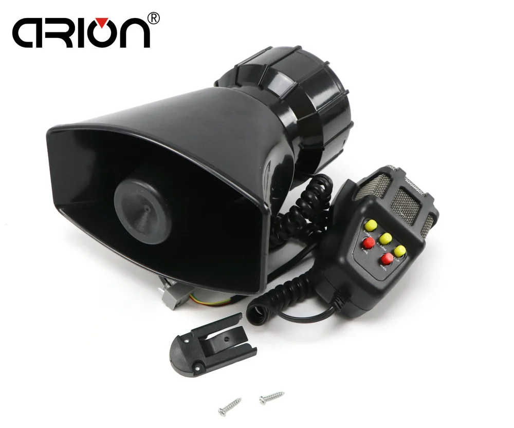 

CIRION DC12V Car Electronic Warning Siren Alarm Police Firemen Ambulance Loudspeaker with MIC 1-5 sound style
