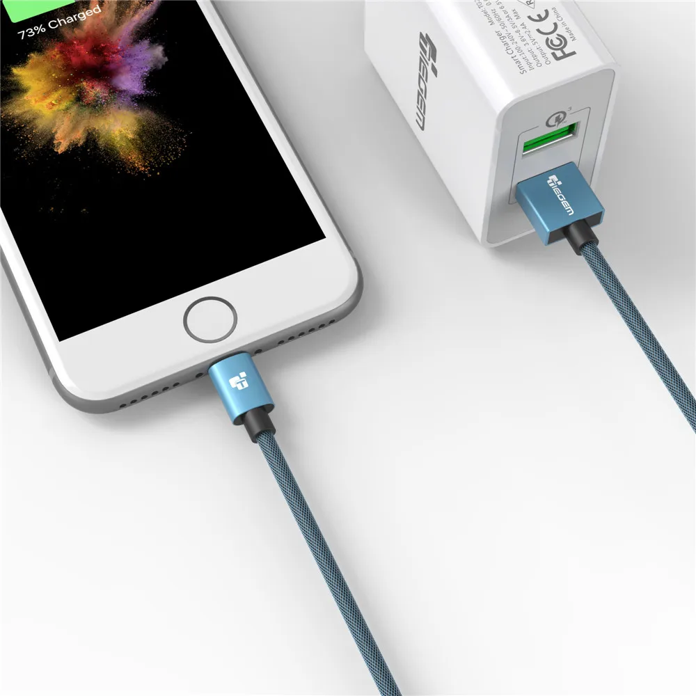 Tiegem для iPhone кабель 2.0A Быстрая зарядка и синхронизация данных USB кабель для iPhone 7 6 6s Plus 5 5S SE iPad Air Mini зарядное устройство