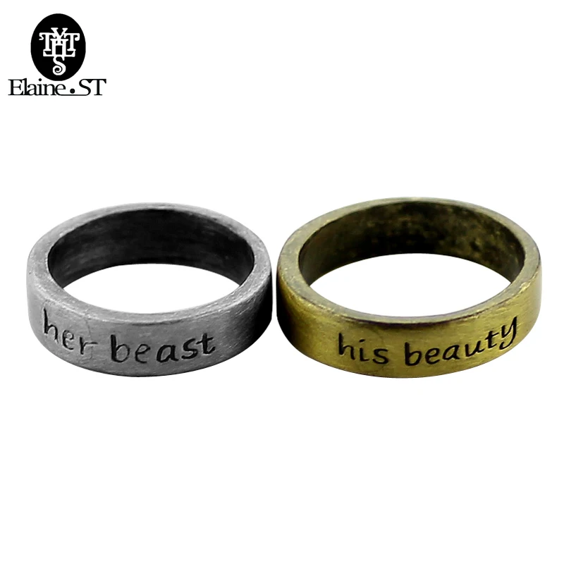 Beauty and the beast Ring 2 colors His beauty&Her beast ...