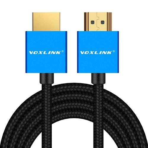 VOXLINK 4K* 2K HDMI кабель для ТВ ноутбука проектор высокоскоростной Премиум V1.4 1080P 3D HDMI к HDMI кабели 1 м/1,5 м/1,8 м/3 м - Цвет: Black