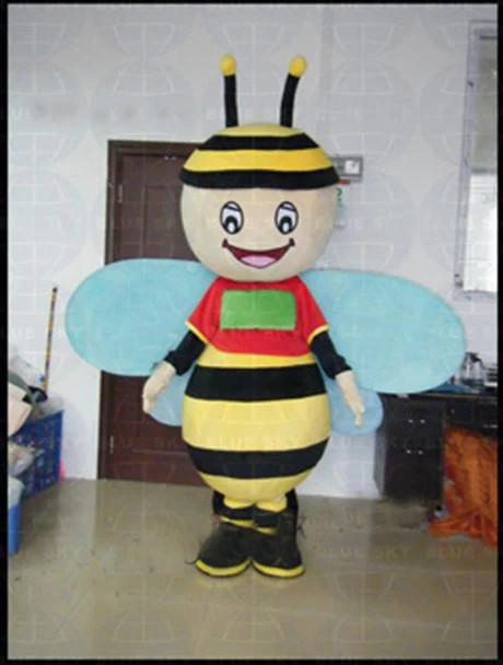 С фабрики, костюм талисмана голубого крыла медового пчелы для взрослых, Герой мультфильма, медовая пчела, маскарадный карнавальный костюм SW333