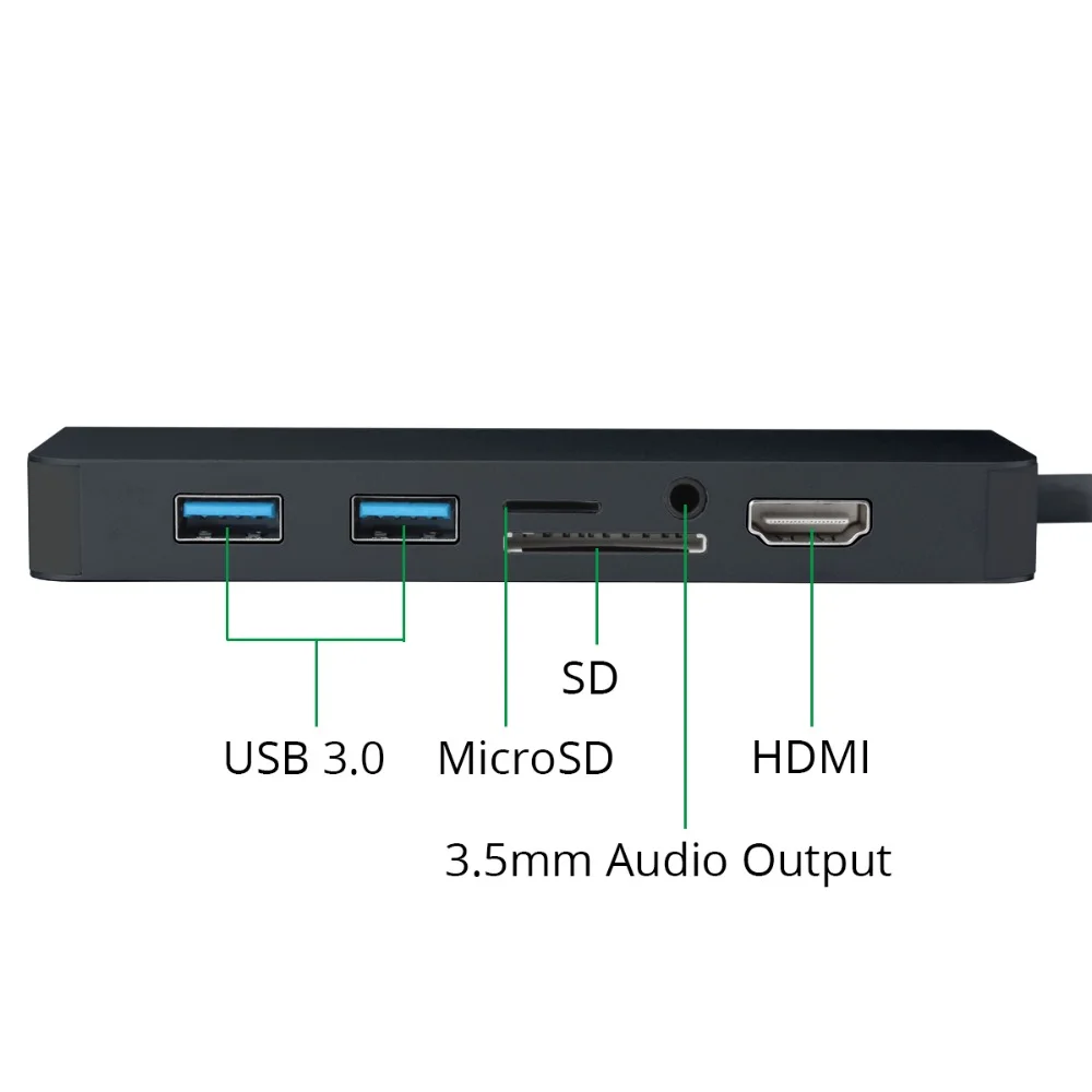  8 in1 Multifunction USB Type C Hub Adapter with HDMI RJ45 Card Reader Port for MacBook Pro 2016 201