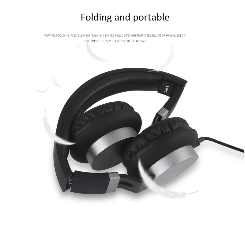 GORSUN GS789 Stereo Headphones Hi Fi Folding Earphones For PC iPhone Samsung Xiaomi Sports headset with Microphone Cable Control