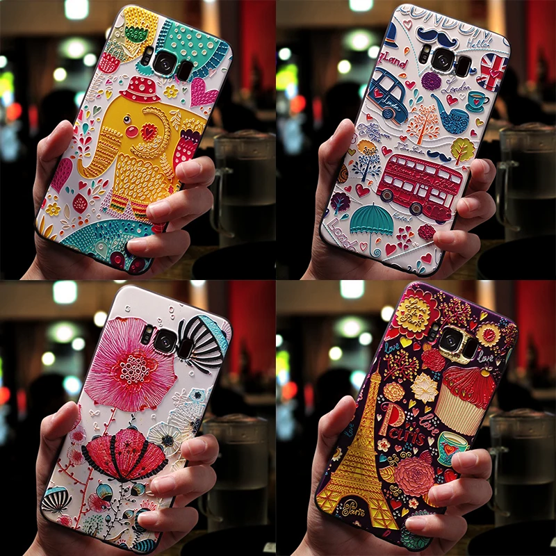 

3D Flower Emboss Case For Samsung Galaxy J2 J3 J5 2016 2017 Note 8 9 J4 J6 J7 J8 Prime 2018 2015 Neo S10 S10e Plus Case Soft TPU