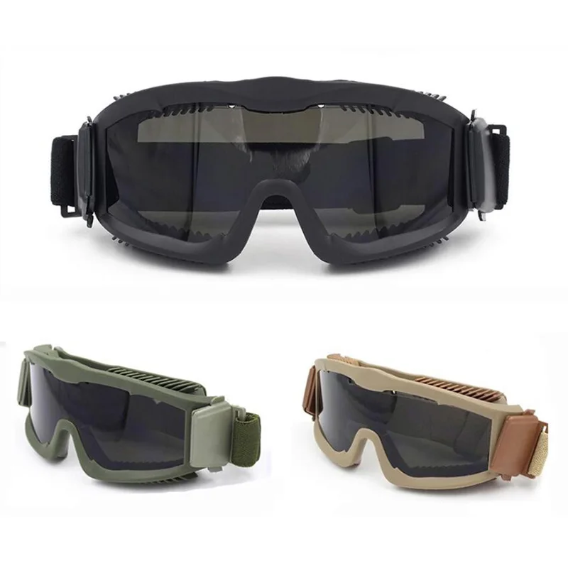 

High Quality Tactical Goggles Military Airsoft Shooting Glasses Windproof Army Paintball Combat Wargame Sunglasses