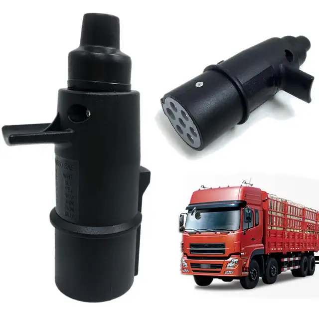 7 Pin 24 V Plug Truck Cable European Trailer Signal Light Waterproof Plug Truck Trailer