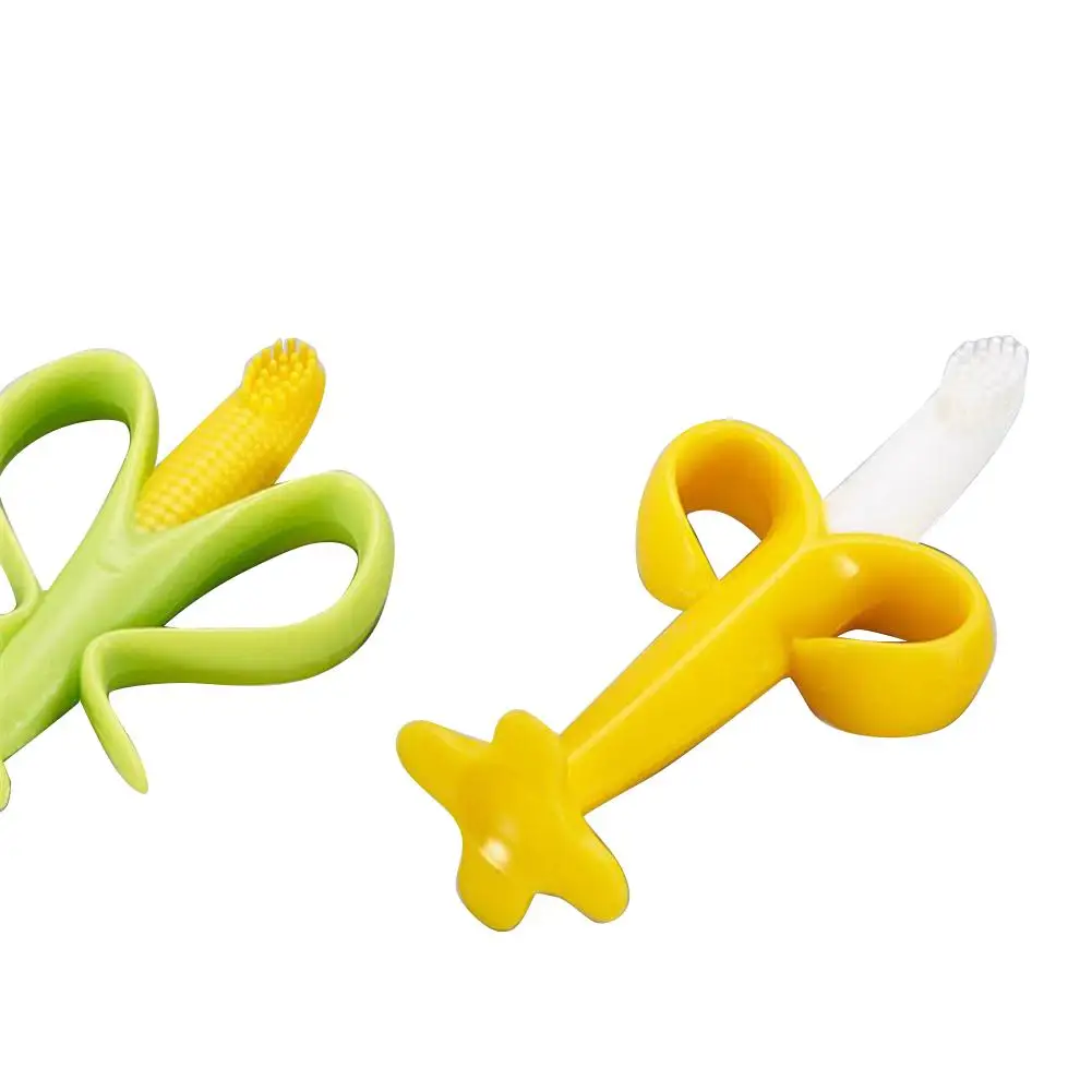 Прорезыватель для зубов в форме кукурузы Дети Детская игрушка-прорезыватель силиконовые зубная щётка и экологически безопасные детские молярные стержни для удовольствия