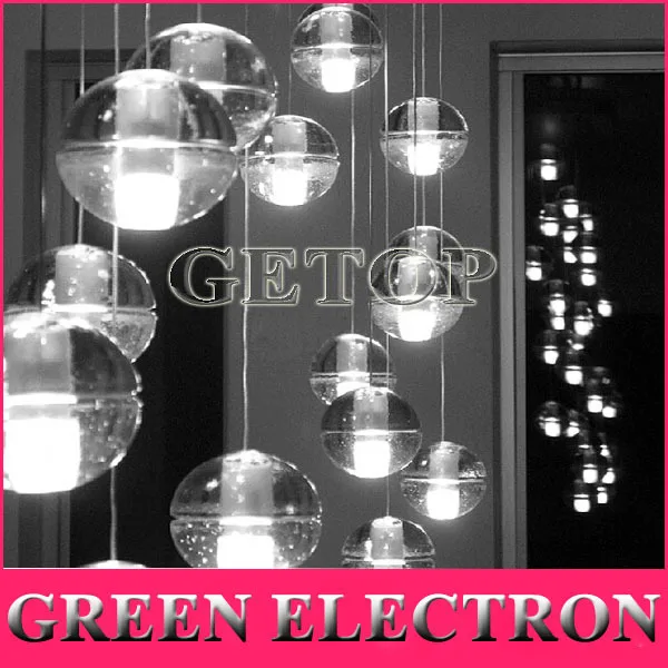 Moderne pendant lights calendrier crystal ball magic crystal lustres mezzanine escalier crystal light led meteor shower.jpg