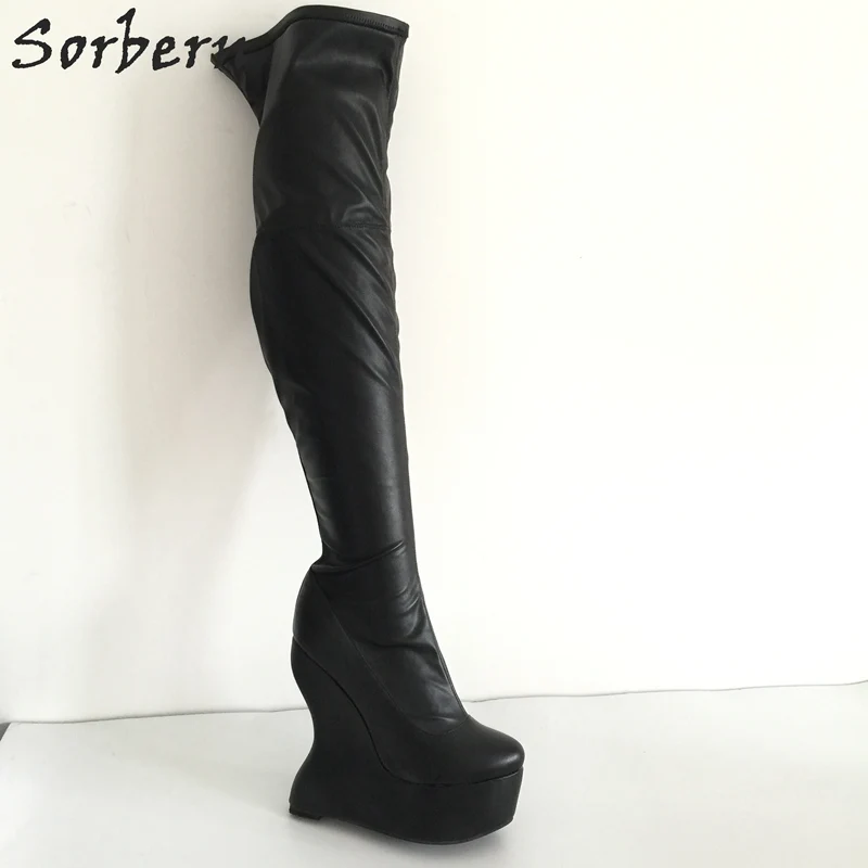 over the knee wedge boots uk