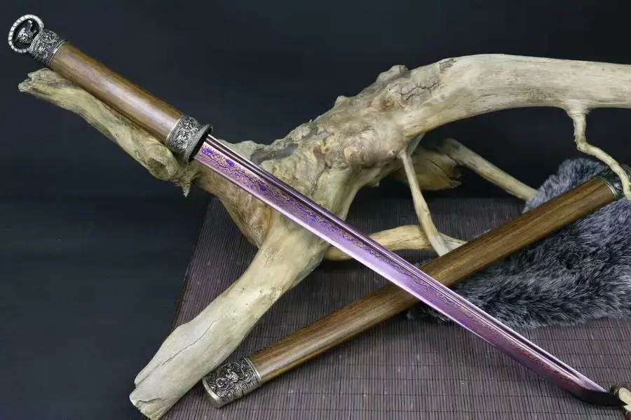 Nice Strong WUSHU Sword Samurai Katana Knife Sharp Quenching Blue