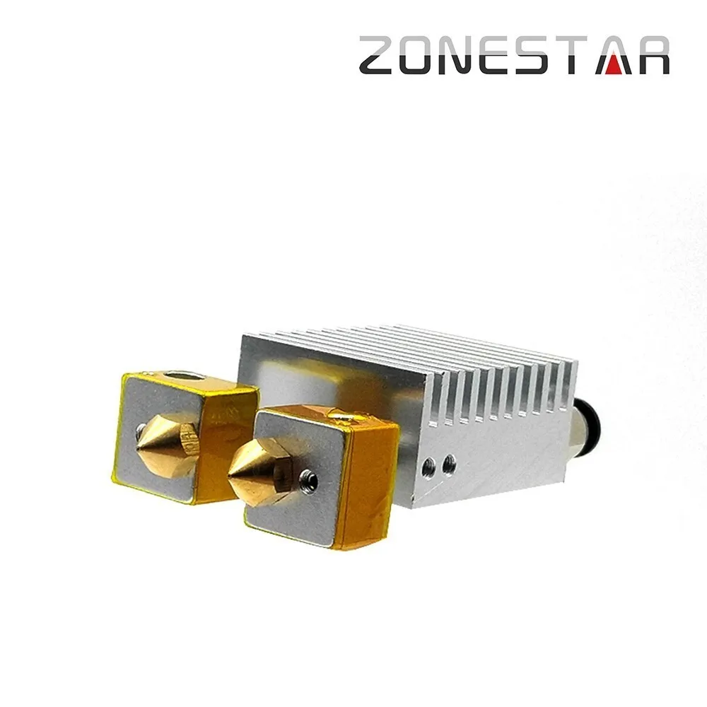 

ZONESTAR 3D Printer parts extruder Upgrade Dual Extruder Nozzle 0.4mm Feed Inlet Diameter 1.75 Filament for P802 Z5 Z6 Z8 Z9 Z10