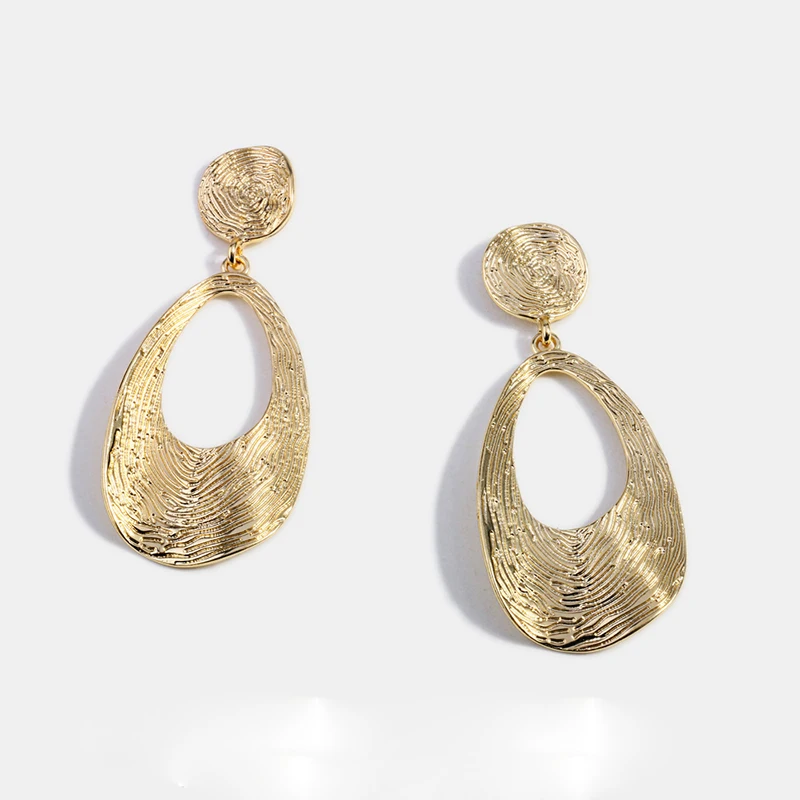 

Bohemia Earrings for Women Long Geometric Statement Earring 2019 Big Drop Silver Gold Color Metal Earing Fashion Jewelry EB237