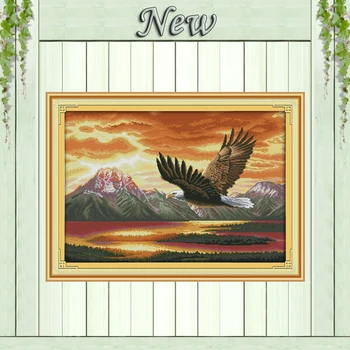 

The flying eagle,Counted Printed on fabric DMC 11CT 14CT Cross Stitch kits,Needlework Sets all for Embroidery,Animal Home Decor