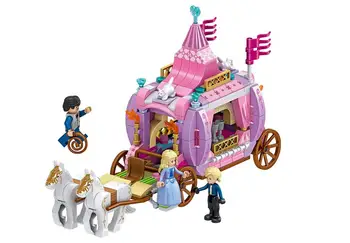 

Cinderella Princess Royal Pumpkin Carriage Model Building Blocks DIY Educational Bricks Toys Christmas Gift of children