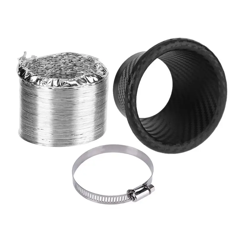 Universal Automobile Car Front Bumper Turbo Air Intake Pipe Carbon