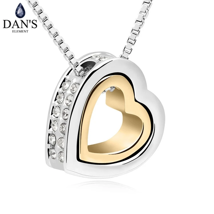 DAN'S ELEMENT фирменные кристаллы сердце в модное кристальное ожерелье с подвеской