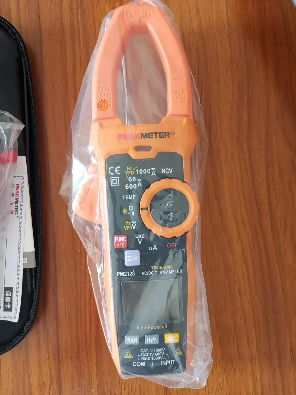 PEAKMETER PM2128 AC/ DC Voltage Current Clamp Meter Handheld Digital Tool Resistance Capacitance