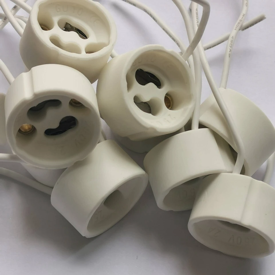 

GU10 Lamp Holder Ceramic Connector Socket GU10 Lamp Base with Cable for LED Halogen Lamp Light