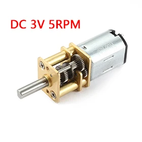 

Uxcell(R) 1Pcs DC 3V 5RPM Micro Speed Reduction Motor Mini Gear Box Motor with 2 Terminals for RC Car Robot Model DIY Engine Toy